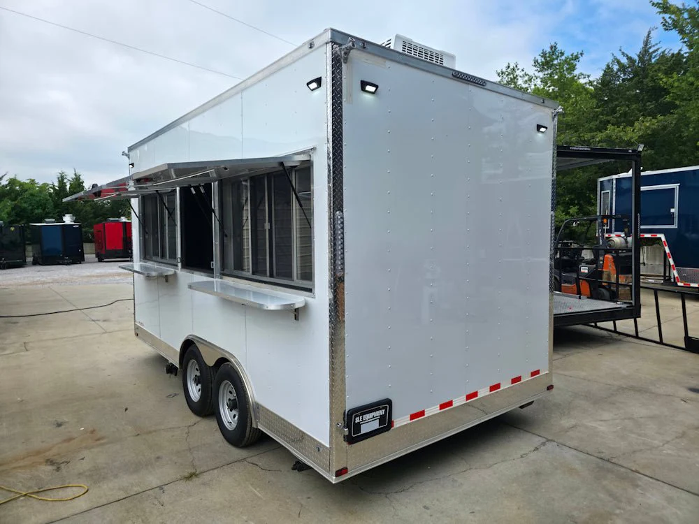 8.5' X 16' White Ice Cream Beverage Concession Trailer Food Event Catering