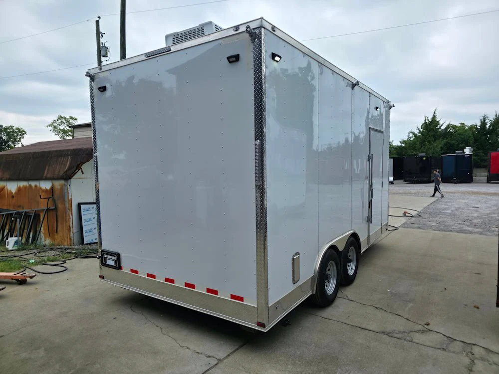 8.5' X 16' White Ice Cream Beverage Concession Trailer Food Event Catering