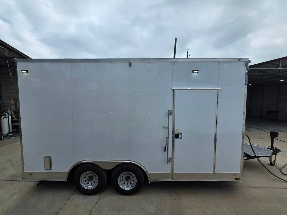 8.5' X 16' White Ice Cream Beverage Concession Trailer Food Event Catering