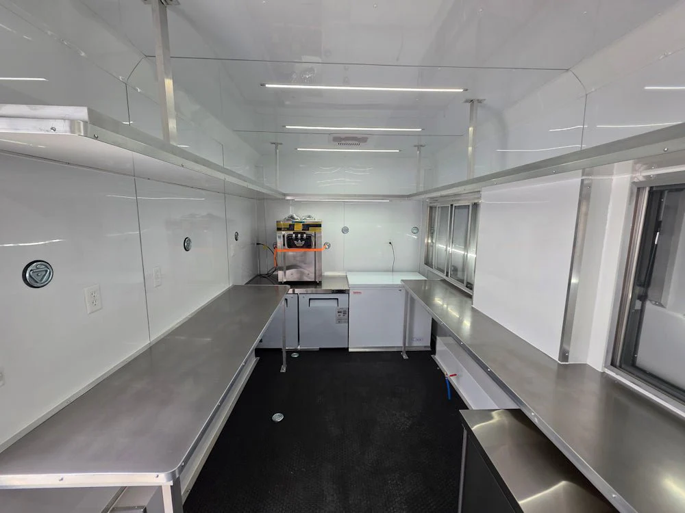 8.5' X 16' White Ice Cream Beverage Concession Trailer Food Event Catering
