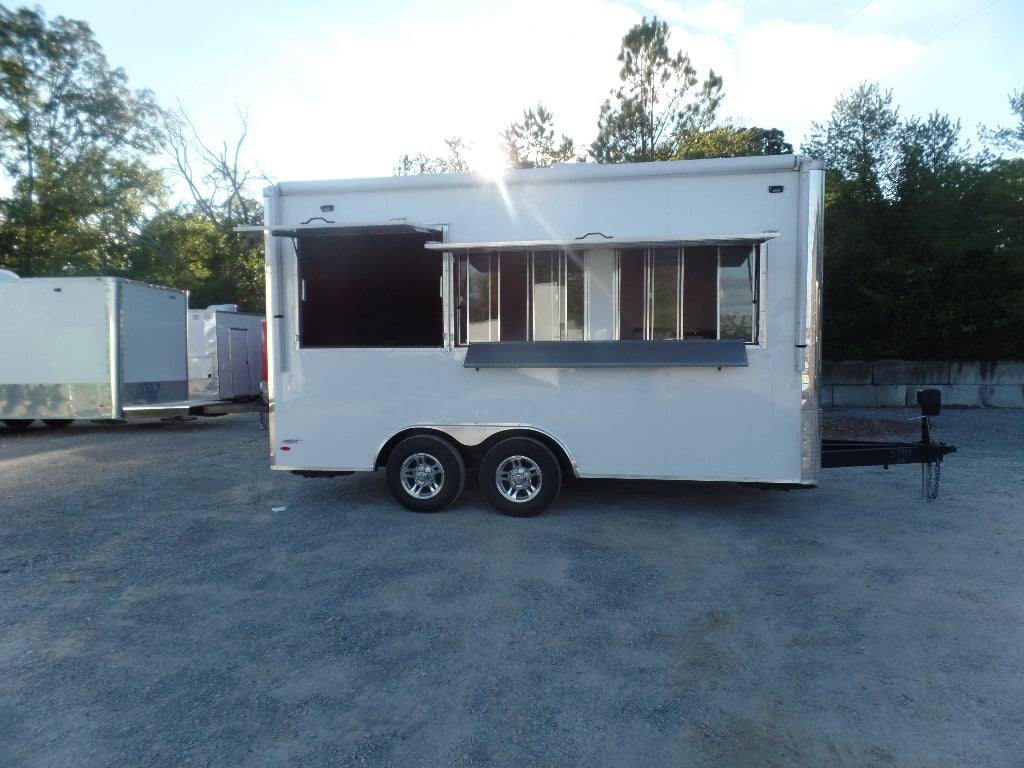 195-8.5-x-16-white-snow-cone-concession-food-trailer-1.jpg 8.5' x 16' White Snow Cone Concession Food Trailer