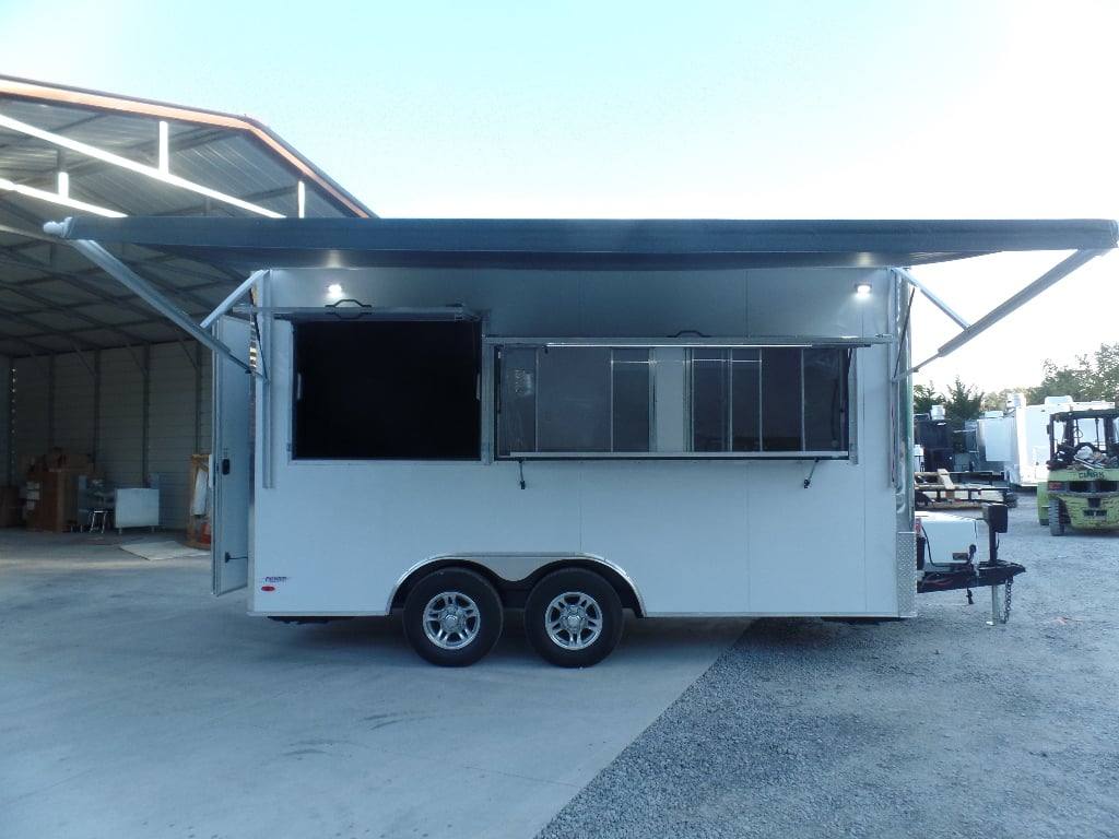 196-8.5-x-16-white-snow-cone-concession-food-trailer-2.jpg 8.5' x 16' White Snow Cone Concession Food Trailer