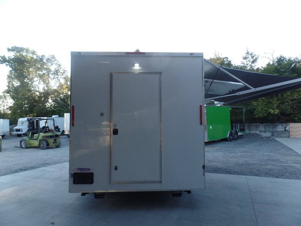 196-8.5-x-16-white-snow-cone-concession-food-trailer-5.jpg 8.5' x 16' White Snow Cone Concession Food Trailer