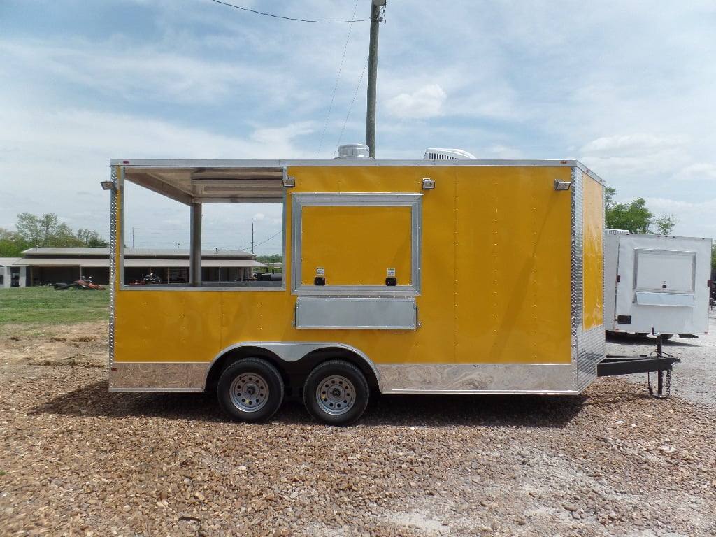 198-8.5-x-16-yellow-concession-food-catering-event-trailer-1.jpg 8.5' x 16' Yellow Concession Food Catering Event Trailer