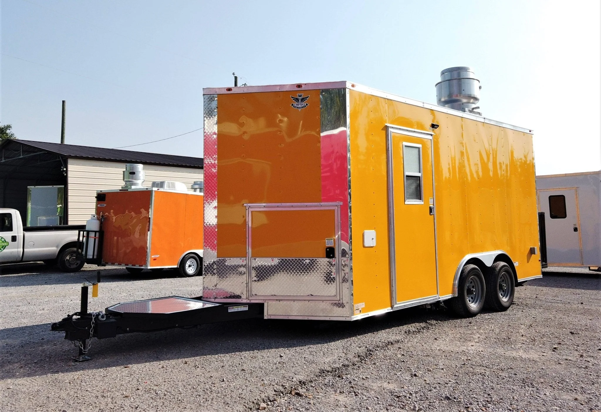 200-8.5-x-16-yellow-concession-food-v-nose-trailer-7.webp 8.5' x 16' Yellow Concession Food V-Nose Trailer
