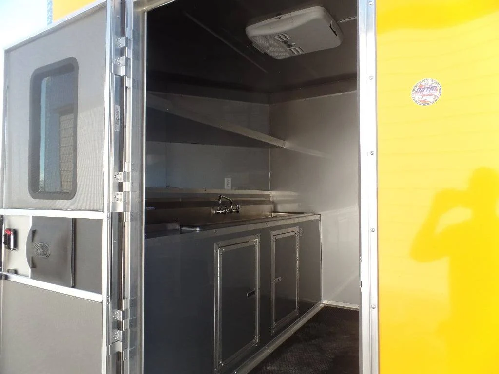 201-8.5-x-16-yellow-event-concession-food-trailer-2.webp 8.5' x 16' Yellow Event Concession Food Trailer