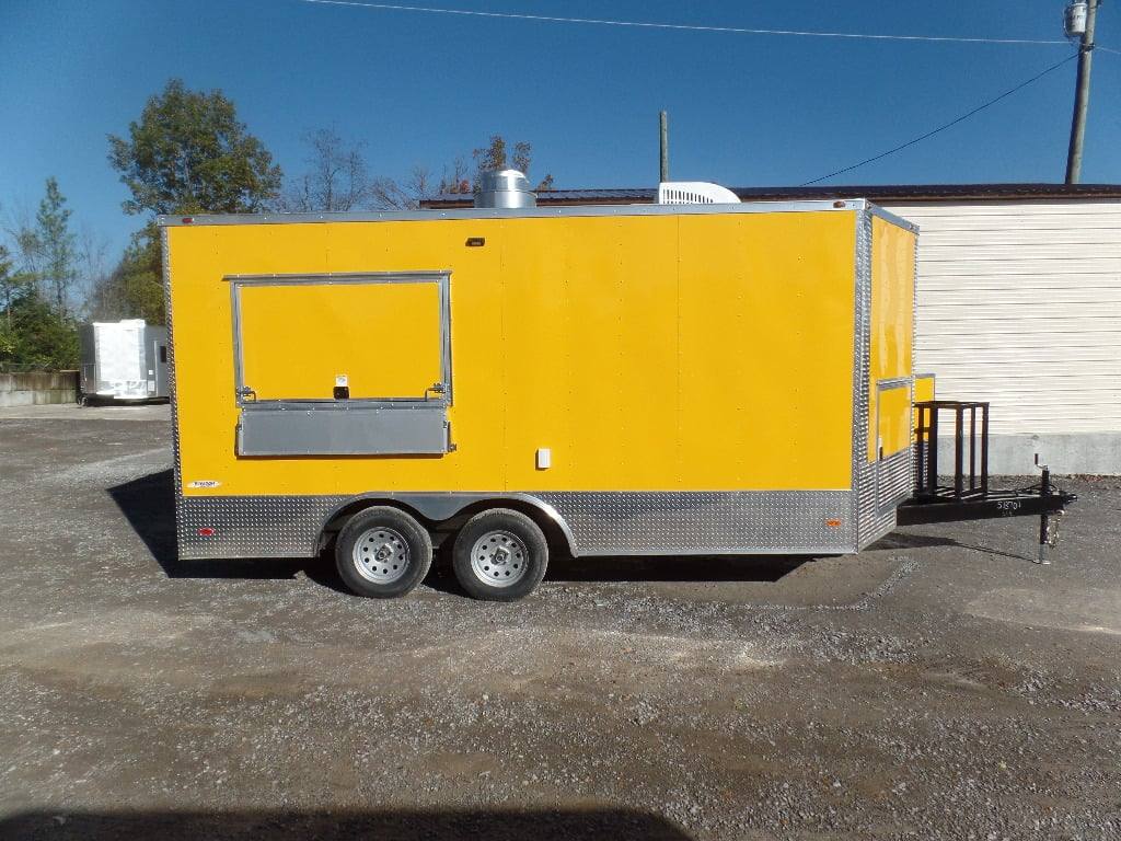201-8.5-x-16-yellow-event-concession-food-trailer-5.jpg 8.5' x 16' Yellow Event Concession Food Trailer