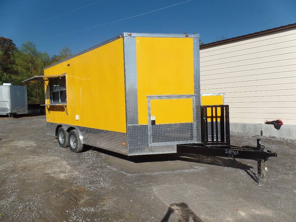 201-8.5-x-16-yellow-event-concession-food-trailer-7.jpg 8.5' x 16' Yellow Event Concession Food Trailer