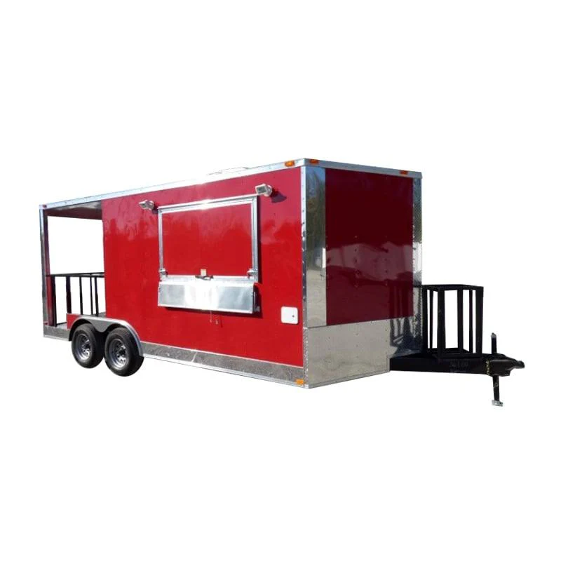 208-8.5-x-17-concession-red-bbq-food-catering-event-trailer-1.webp 8.5' x 17' Concession Red BBQ Food Catering Event Trailer