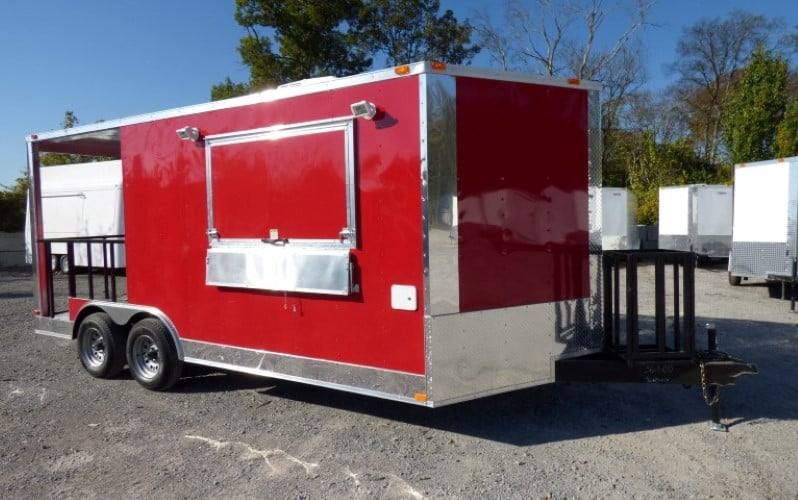 208-8.5-x-17-concession-red-bbq-food-catering-event-trailer-12.jpg 8.5' x 17' Concession Red BBQ Food Catering Event Trailer