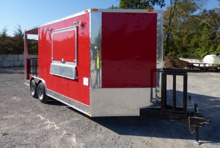 208-8.5-x-17-concession-red-bbq-food-catering-event-trailer-16.jpg 8.5' x 17' Concession Red BBQ Food Catering Event Trailer