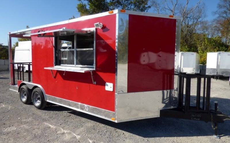 208-8.5-x-17-concession-red-bbq-food-catering-event-trailer-20.jpg 8.5' x 17' Concession Red BBQ Food Catering Event Trailer