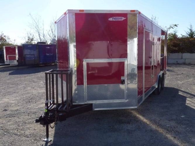 208-8.5-x-17-concession-red-bbq-food-catering-event-trailer-23.jpg 8.5' x 17' Concession Red BBQ Food Catering Event Trailer