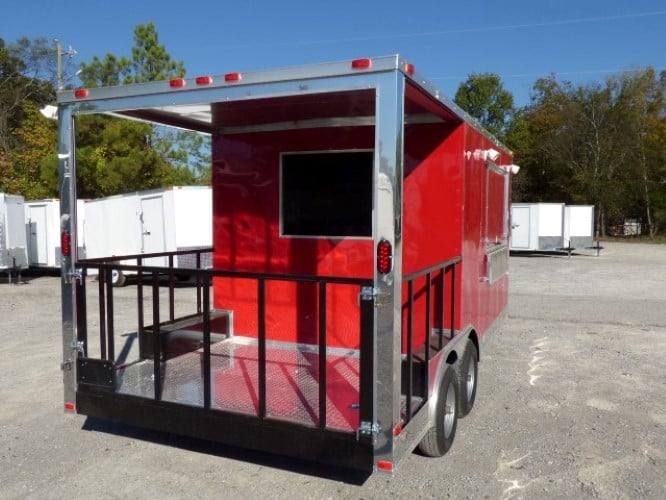 208-8.5-x-17-concession-red-bbq-food-catering-event-trailer-3.jpg 8.5' x 17' Concession Red BBQ Food Catering Event Trailer
