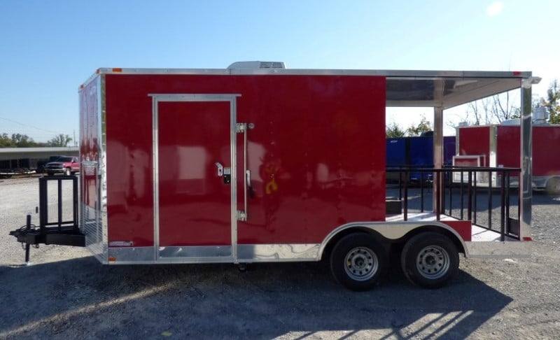208-8.5-x-17-concession-red-bbq-food-catering-event-trailer-31.jpg 8.5' x 17' Concession Red BBQ Food Catering Event Trailer