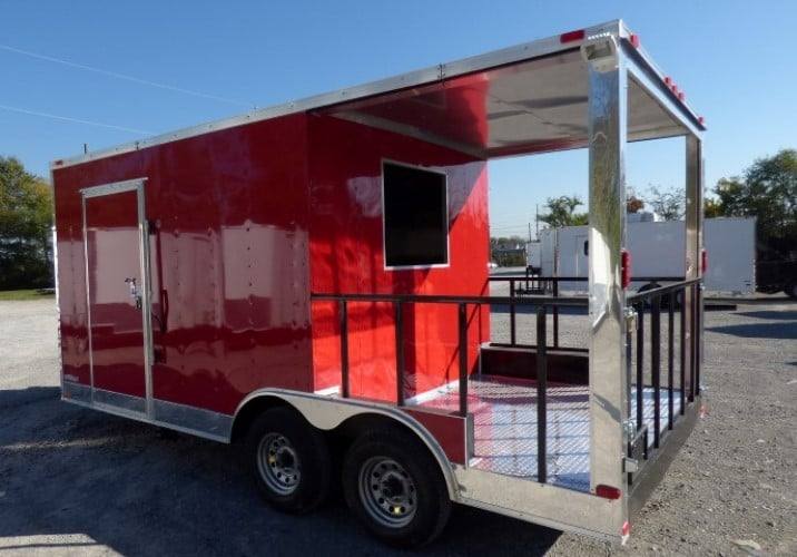 208-8.5-x-17-concession-red-bbq-food-catering-event-trailer-7.jpg 8.5' x 17' Concession Red BBQ Food Catering Event Trailer