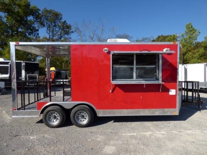 208-8.5-x-17-concession-red-bbq-food-catering-event-trailer-9.jpg 8.5' x 17' Concession Red BBQ Food Catering Event Trailer