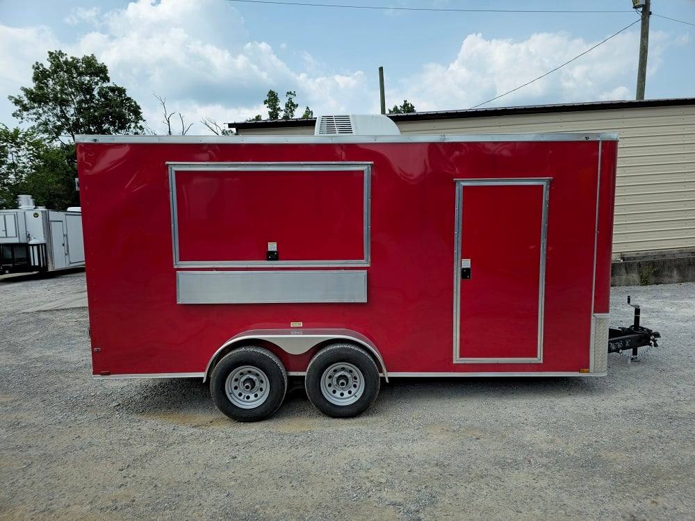 7' X 16' Flatfront Concession Trailer Food Event Catering