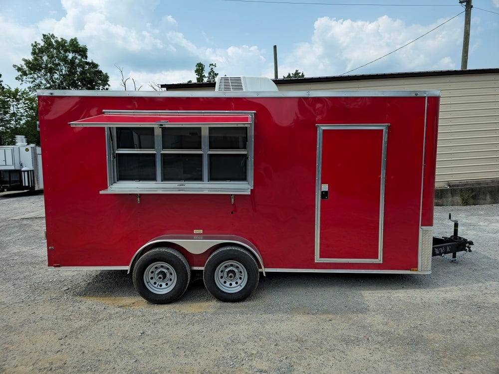 7' X 16' Flatfront Concession Trailer Food Event Catering