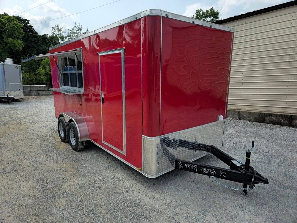 7' X 16' Flatfront Concession Trailer Food Event Catering