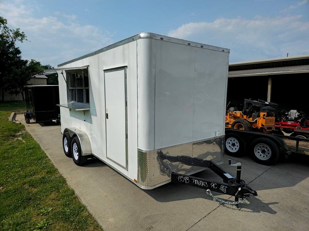 7' X 16' Flatfront Concession Trailer Food Event Catering