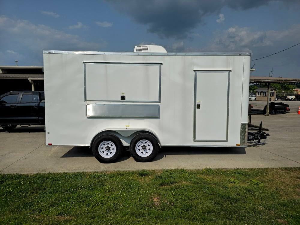 7' X 16' Flatfront Concession Trailer Food Event Catering