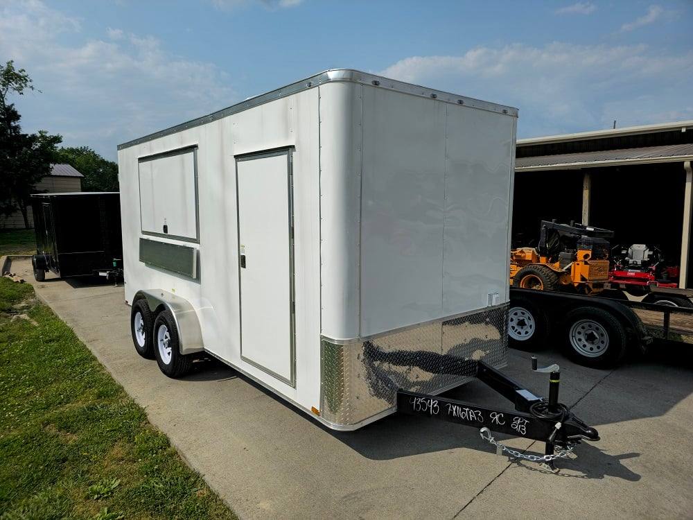 7' X 16' Flatfront Concession Trailer Food Event Catering