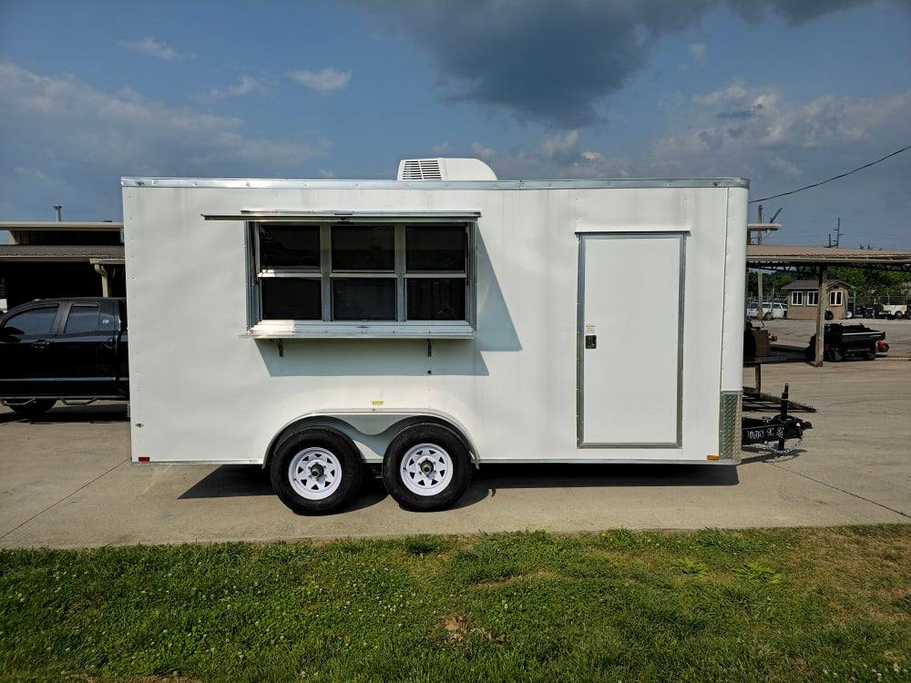 7' X 16' Flatfront Concession Trailer Food Event Catering