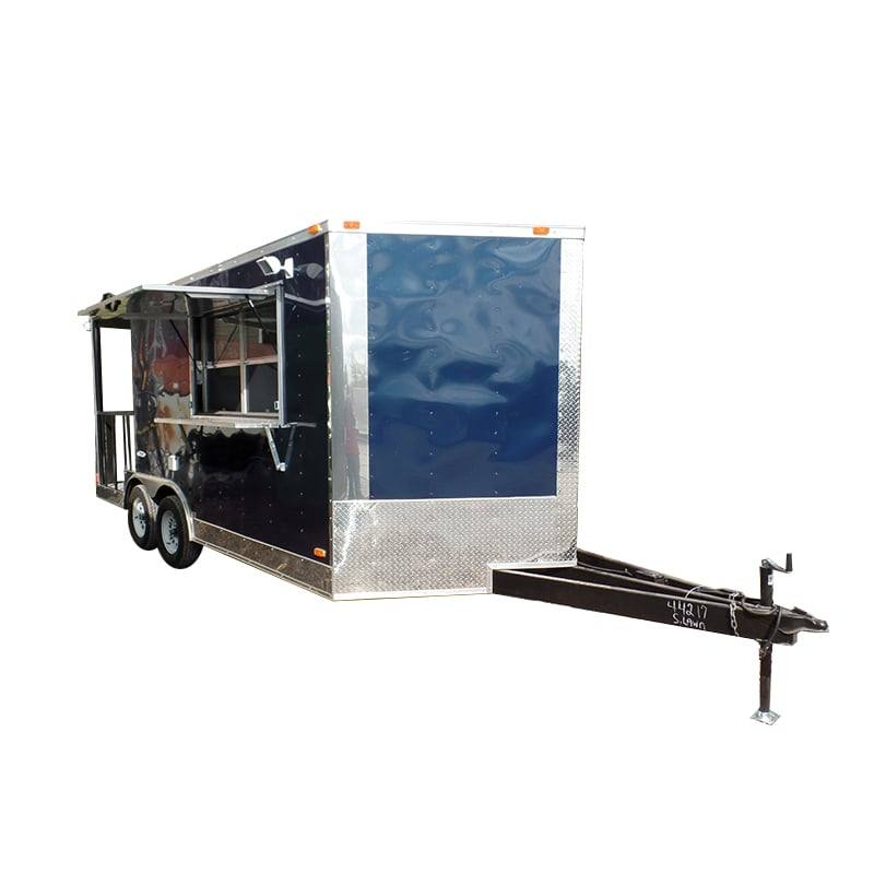 211-8.5-x-17-concession-trailer-indigo-blue-bbq-food-event-catering-1.jpg 8.5' x 17' Concession Trailer Indigo Blue BBQ Food Event Catering