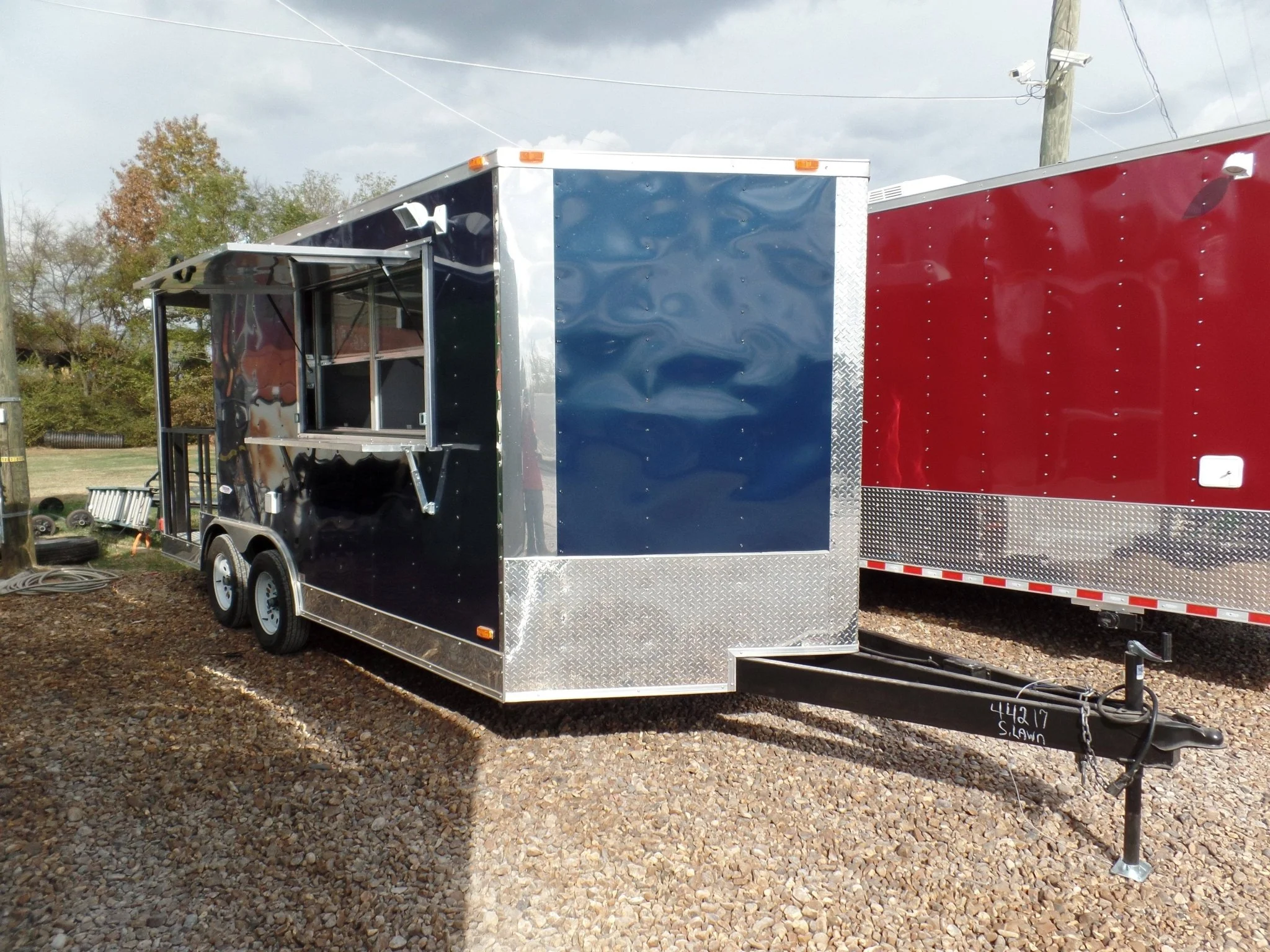 211-8.5-x-17-concession-trailer-indigo-blue-bbq-food-event-catering-11.webp 8.5' x 17' Concession Trailer Indigo Blue BBQ Food Event Catering