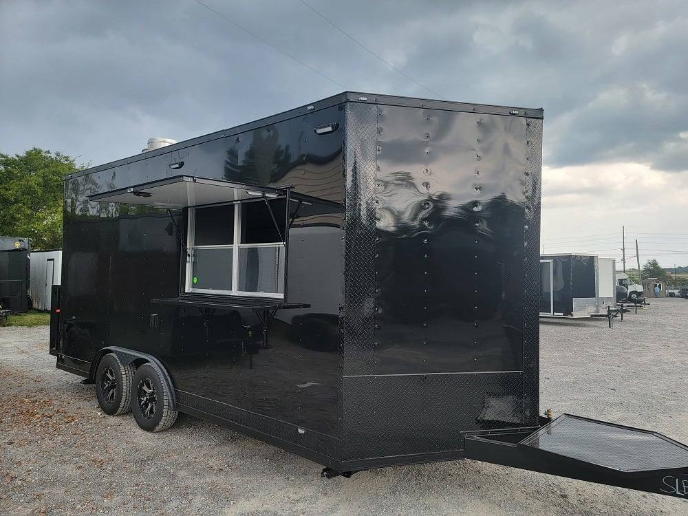 212-8.5-x-17-custom-concession-trailer-black-food-event-catering-3.jpg 8.5' X 17' Custom Concession Trailer Black Food Event Catering