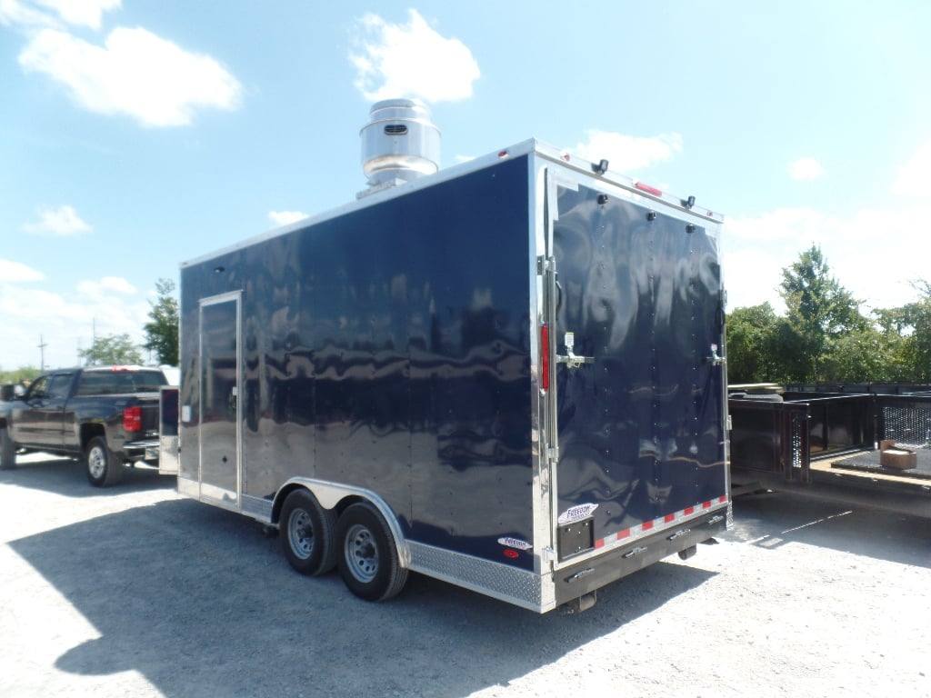 8.5' x 17' Indigo Blue Custom Concession Food Trailer
