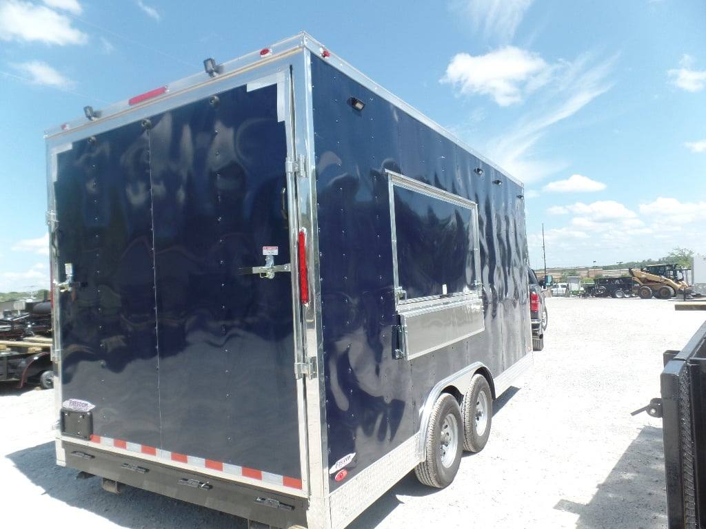 8.5' x 17' Indigo Blue Custom Concession Food Trailer