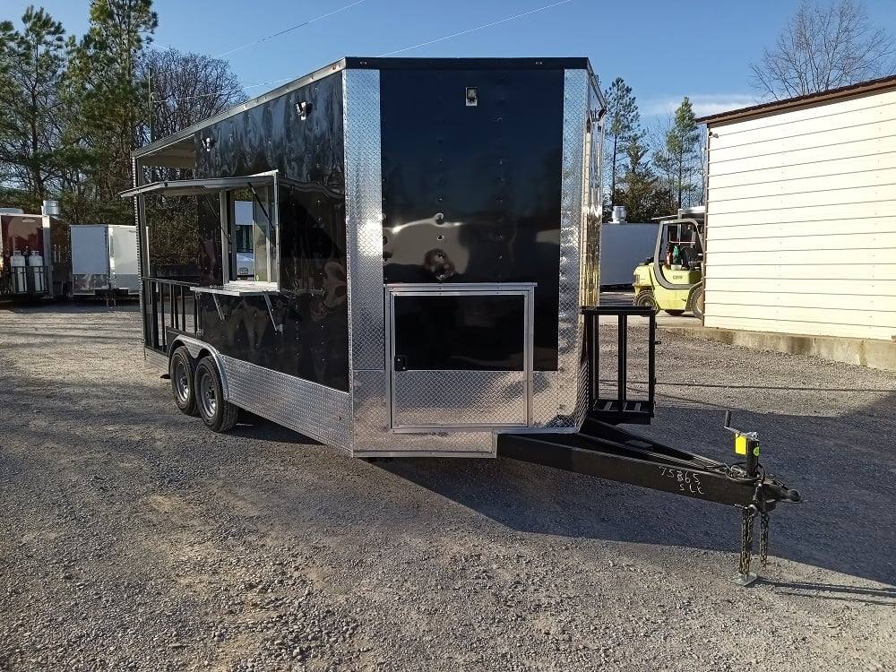 219-8.5-x-18-black-bbq-porch-food-vending-concession-trailer-11.jpg 8.5' x 18' Black BBQ Porch Food Vending Concession Trailer