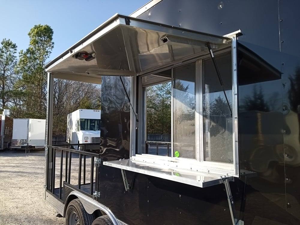 219-8.5-x-18-black-bbq-porch-food-vending-concession-trailer-14.jpg 8.5' x 18' Black BBQ Porch Food Vending Concession Trailer