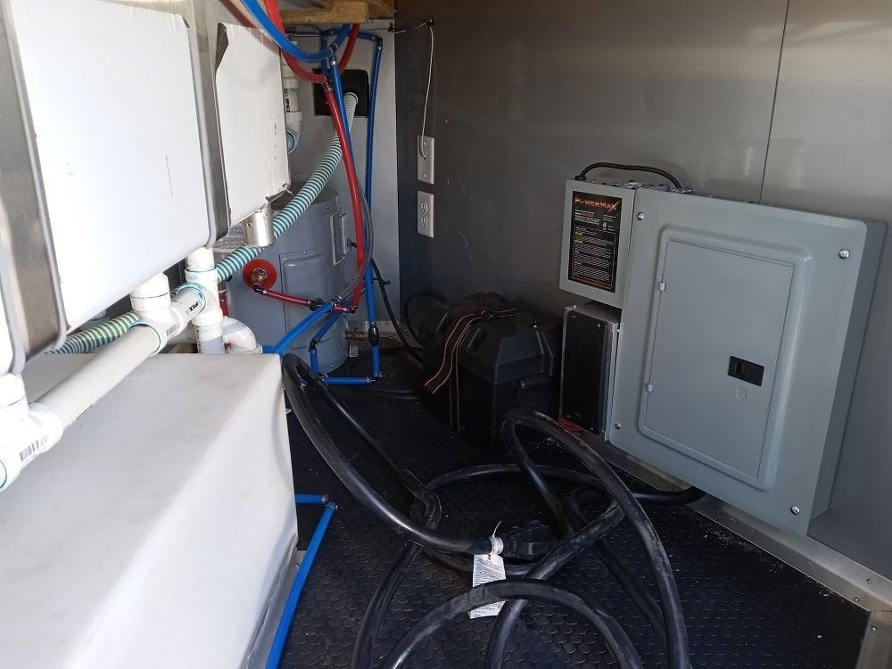 219-8.5-x-18-black-bbq-porch-food-vending-concession-trailer-15.jpg 8.5' x 18' Black BBQ Porch Food Vending Concession Trailer