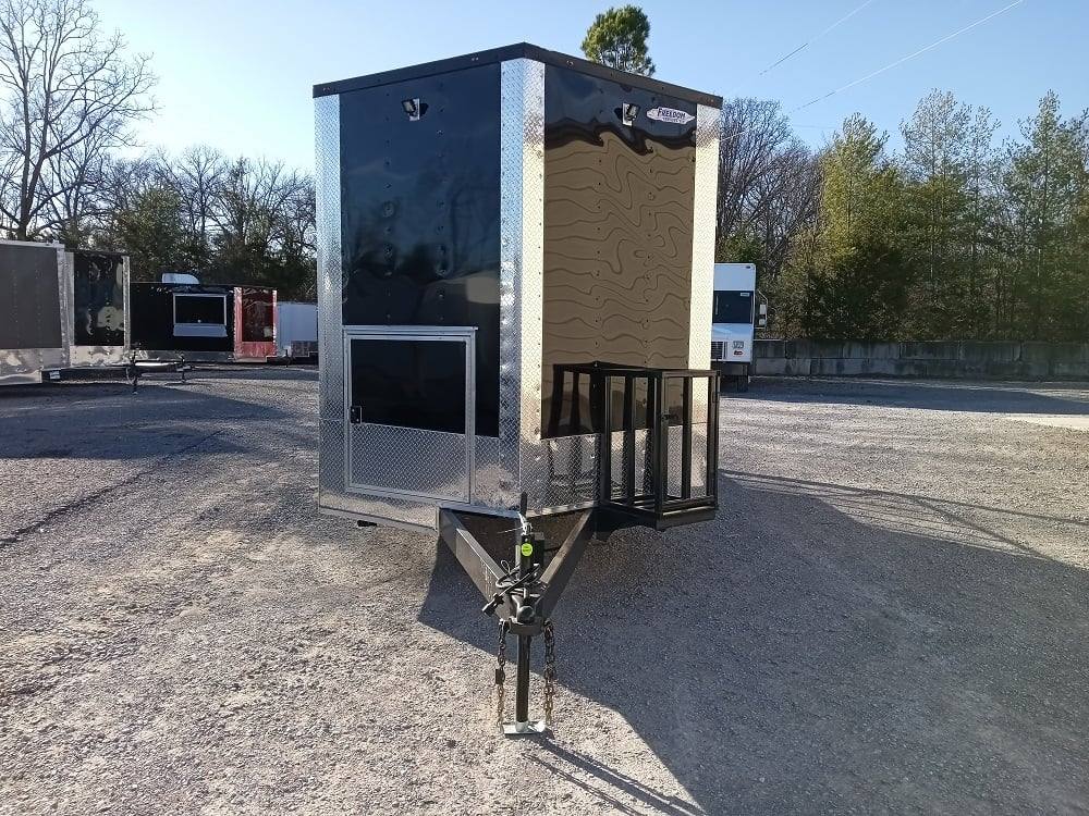 219-8.5-x-18-black-bbq-porch-food-vending-concession-trailer-2.jpg 8.5' x 18' Black BBQ Porch Food Vending Concession Trailer
