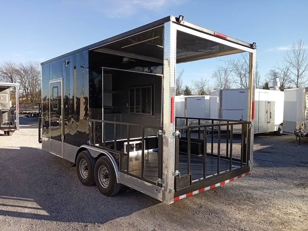 219-8.5-x-18-black-bbq-porch-food-vending-concession-trailer-6.jpg 8.5' x 18' Black BBQ Porch Food Vending Concession Trailer