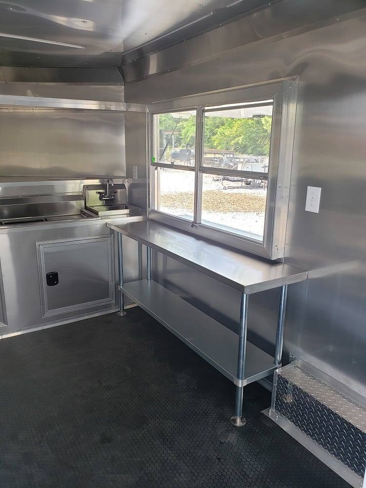 220-8.5-x-18-black-bbq-vending-concession-trailer-17.jpg 8.5' x 18' Black BBQ Vending Concession Trailer