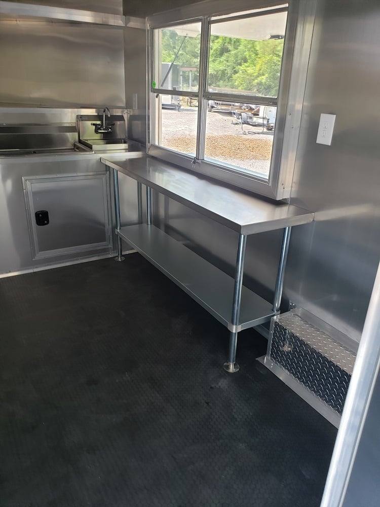 220-8.5-x-18-black-bbq-vending-concession-trailer-20.jpg 8.5' x 18' Black BBQ Vending Concession Trailer