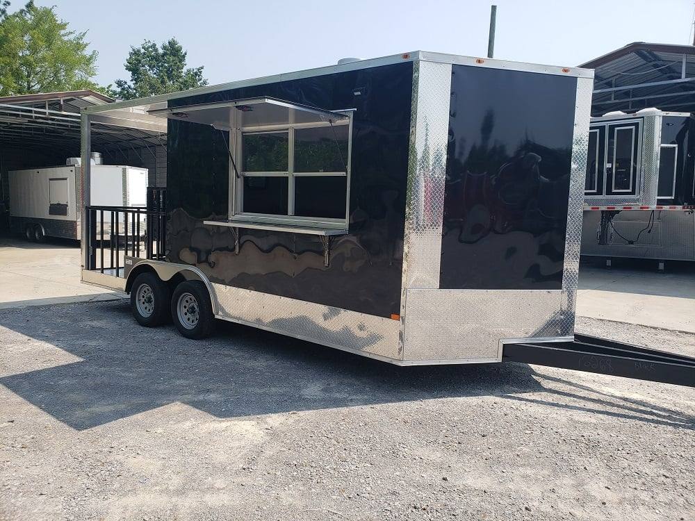 220-8.5-x-18-black-bbq-vending-concession-trailer-4.jpg 8.5' x 18' Black BBQ Vending Concession Trailer