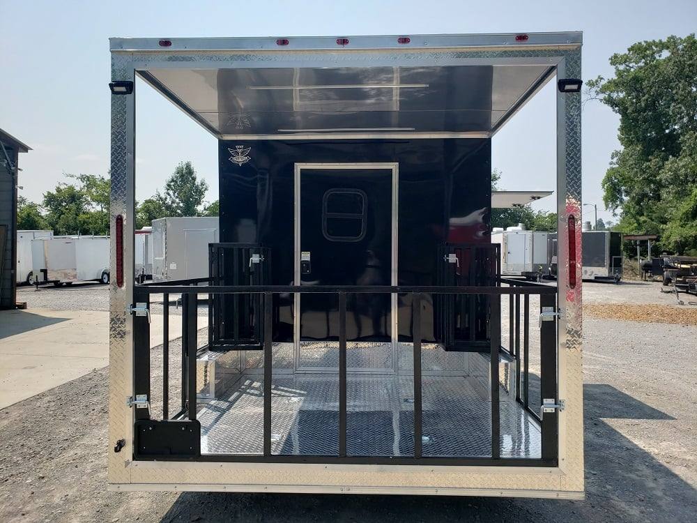220-8.5-x-18-black-bbq-vending-concession-trailer-5.jpg 8.5' x 18' Black BBQ Vending Concession Trailer