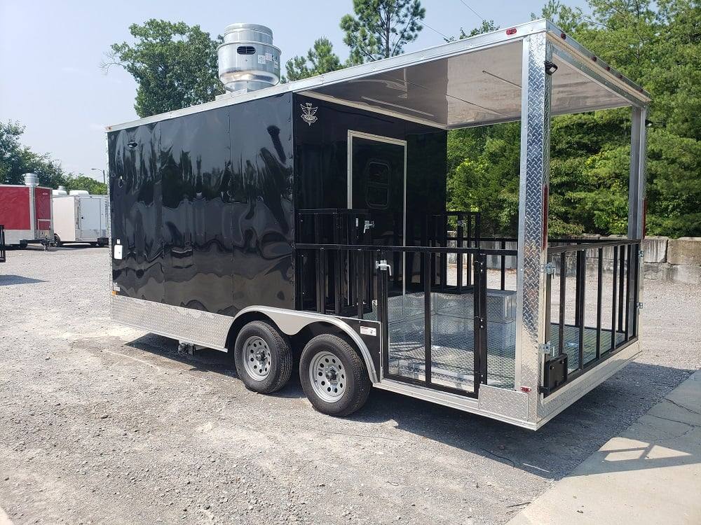 220-8.5-x-18-black-bbq-vending-concession-trailer-6.jpg 8.5' x 18' Black BBQ Vending Concession Trailer