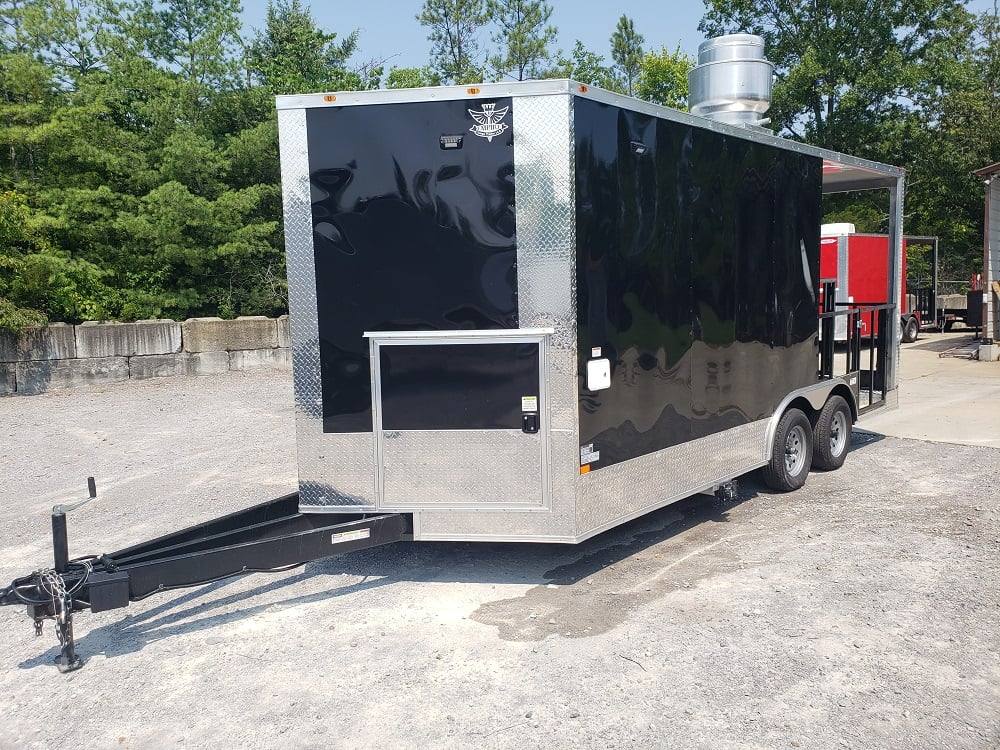 220-8.5-x-18-black-bbq-vending-concession-trailer-8.jpg 8.5' x 18' Black BBQ Vending Concession Trailer
