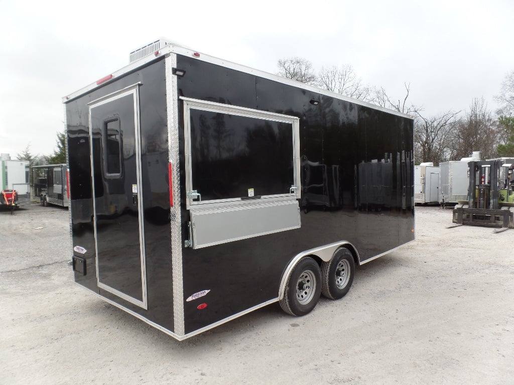 223-8.5-x-18-black-concession-food-event-catering-trailer-22.jpg 8.5' x 18' Black Concession Food Event Catering Trailer