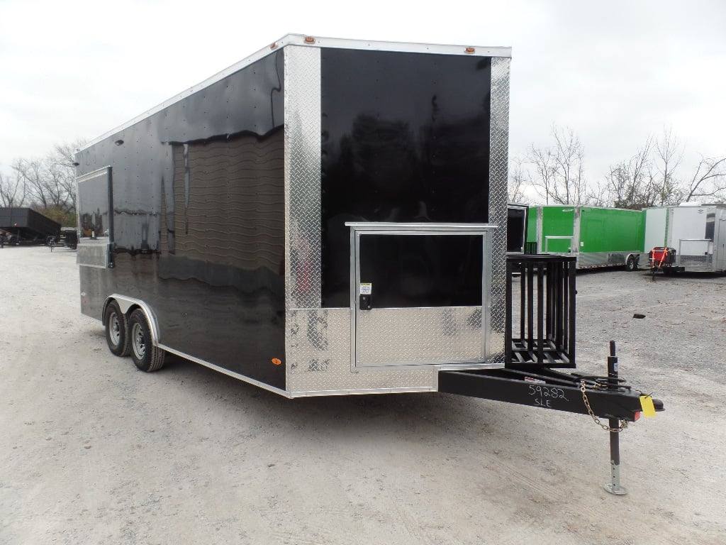 223-8.5-x-18-black-concession-food-event-catering-trailer-28.jpg 8.5' x 18' Black Concession Food Event Catering Trailer