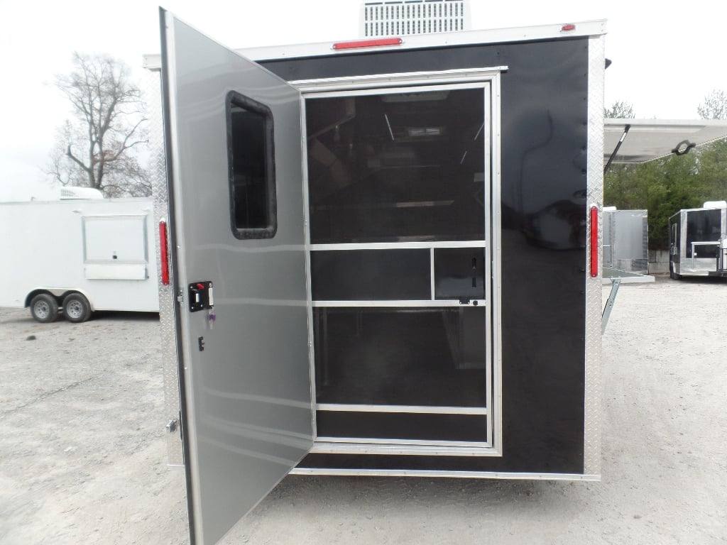 223-8.5-x-18-black-concession-food-event-catering-trailer-8.jpg 8.5' x 18' Black Concession Food Event Catering Trailer