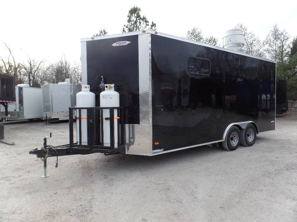 224-8.5-x-18-black-concession-food-trailer-with-appliances-10.jpg 8.5' x 18' Black Concession Food Trailer With Appliances