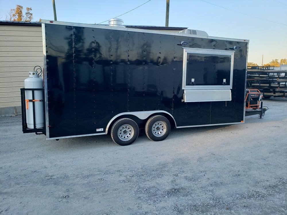 225-8.5-x-18-black-concession-food-trailer-with-appliances-2.jpg 8.5' x 18' Black Concession Food Trailer With Appliances