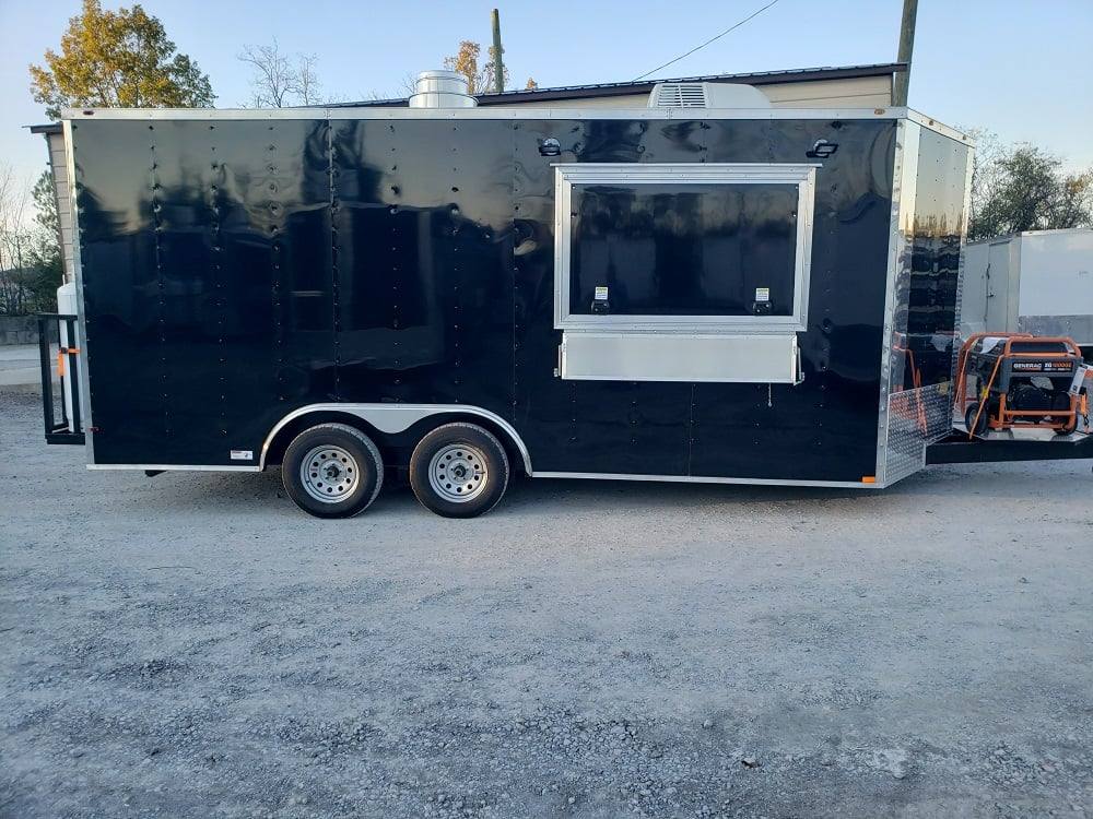 225-8.5-x-18-black-concession-food-trailer-with-appliances-21.jpg 8.5' x 18' Black Concession Food Trailer With Appliances